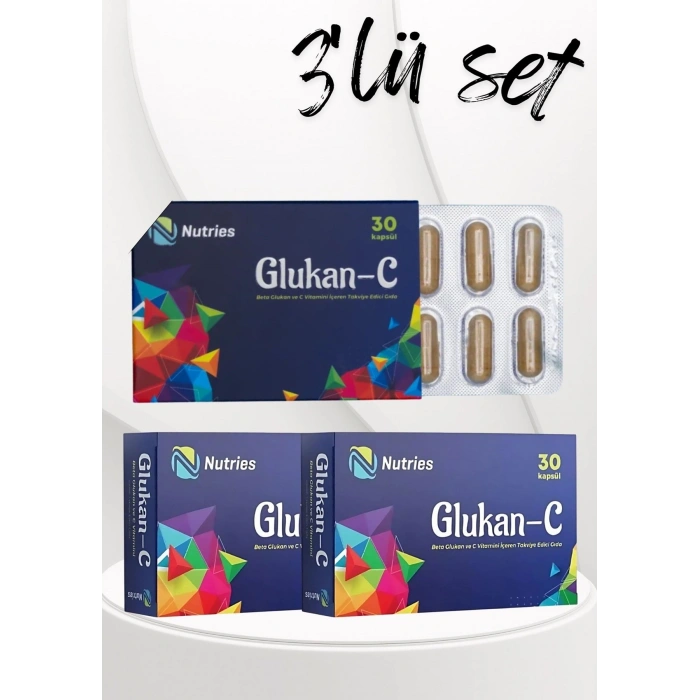 Glukan-c Bağışıklık Destek Takviyesi 30 Kapsül – 3’lü Ekonomik Set
