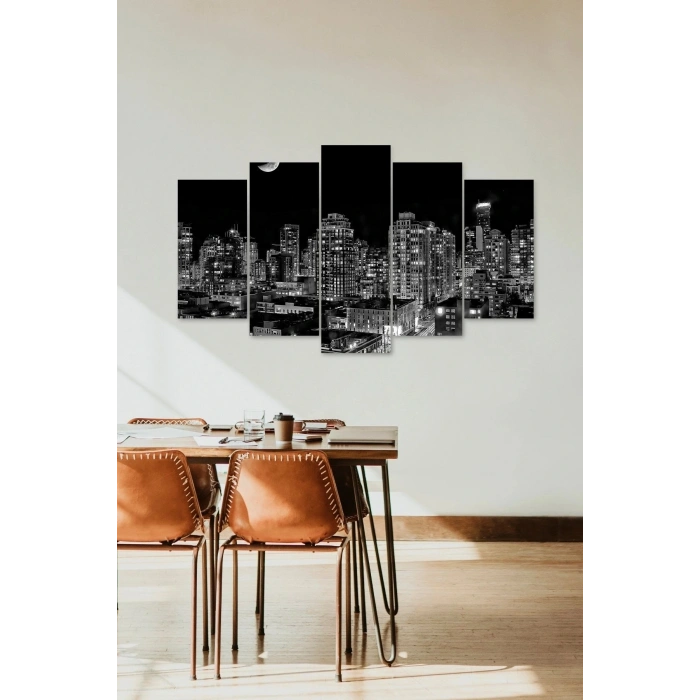 Gökdelen Şehir 5 Parçalı Mdf Tablo 60 x 100