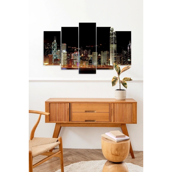 Gökdelen Şehir 5 Parçalı Mdf Tablo 60 x 100