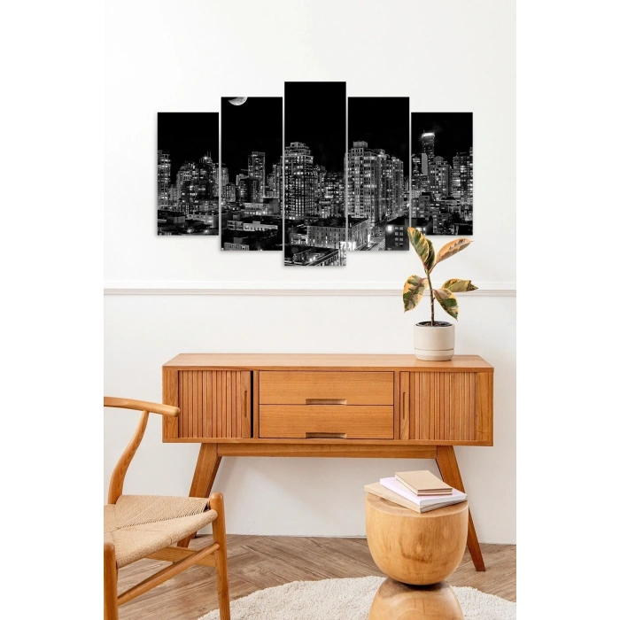 Gökdelen Şehir 5 Parçalı Mdf Tablo 60 x 100