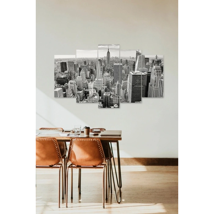 Gökdelen Şehir 5 Parçalı Mdf Tablo 60 x 100