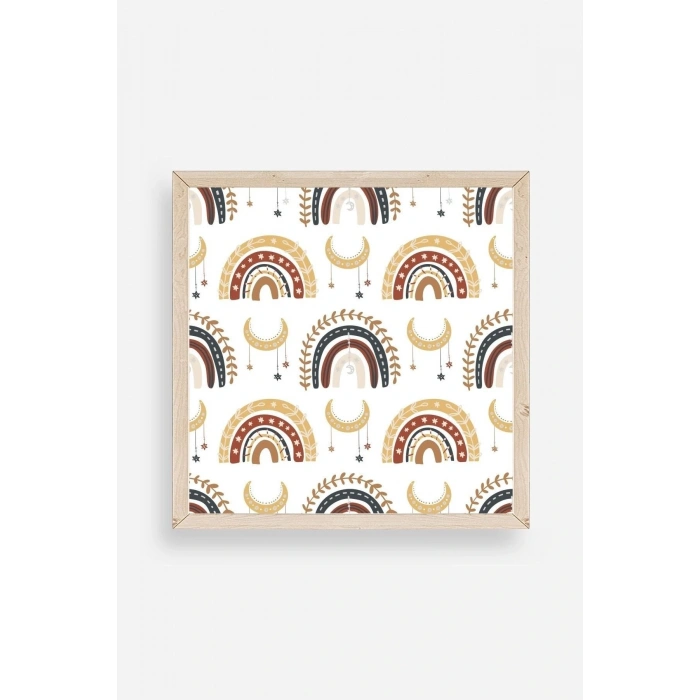 Gökkuşağı Ahşap Çerçeveli Tablo 23 x 23