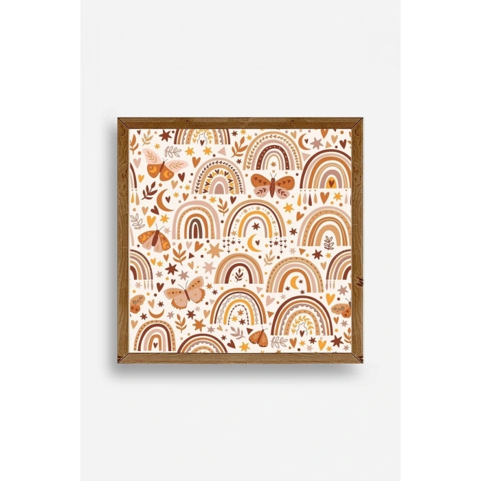 Gökkuşağı Ahşap Çerçeveli Tablo 42 x 42