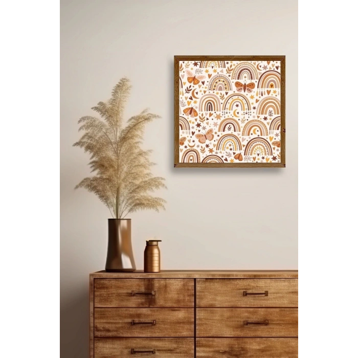 Gökkuşağı Ahşap Çerçeveli Tablo 42 x 42