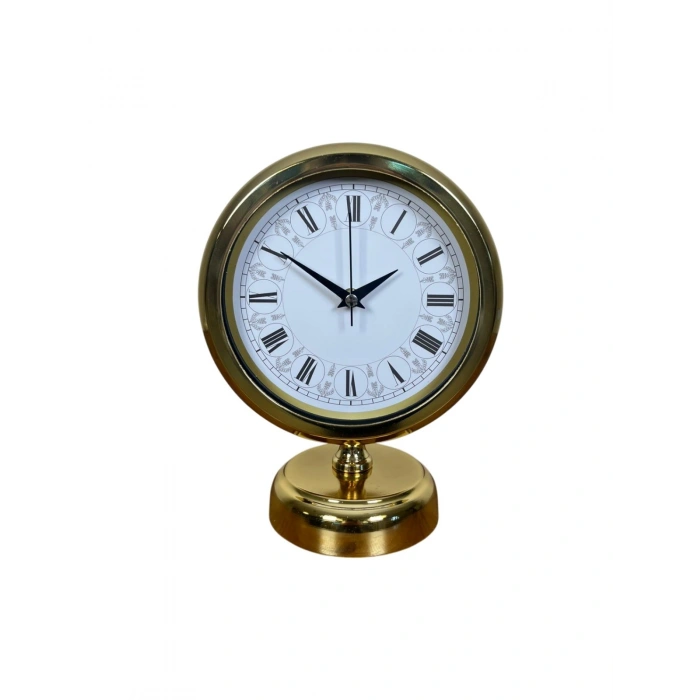 Gold Altın Legacy 25 x 20 Cm Metal Table Clock