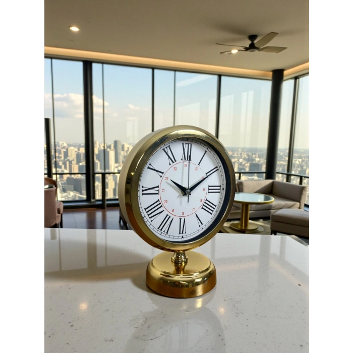 Gold Asaleti Roma 25 x 20 Cm Metal Masa Saati