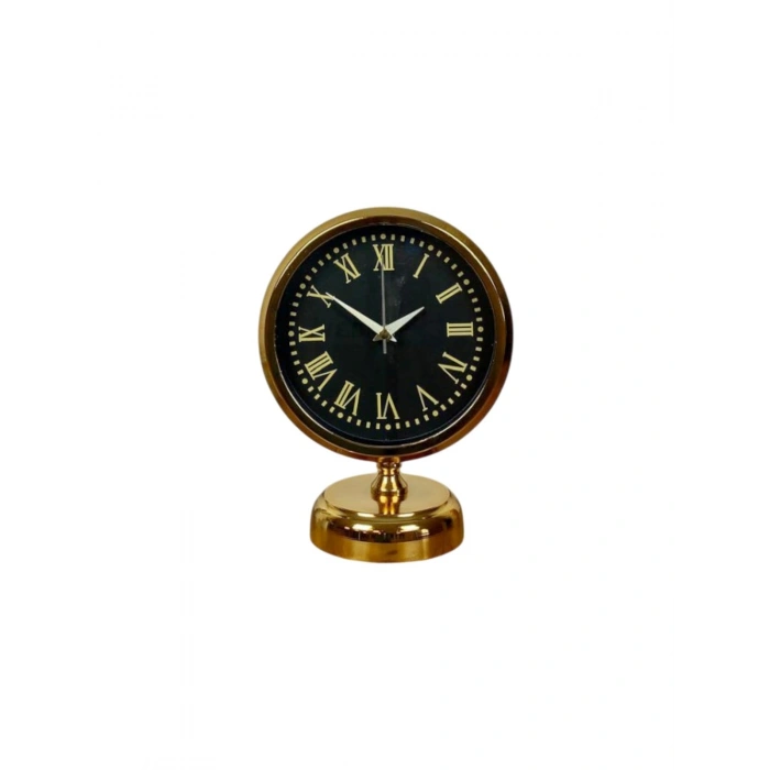 Golden Grace 25 x 20 Gold Metal Table Clock