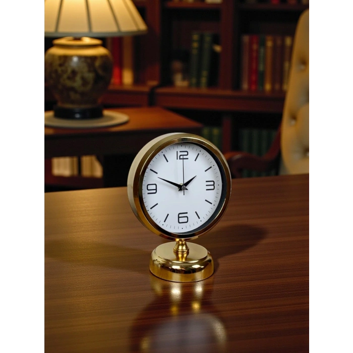 Golden Touch 25 x 20 Gold Metal Table Clock