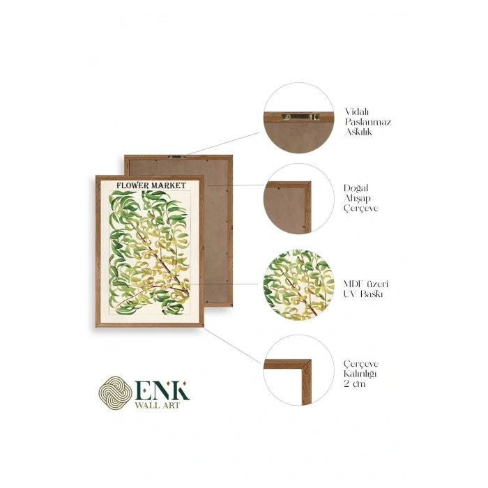 Grancica Breskve Ahşap Çerçeveli Tablo 17 x 23