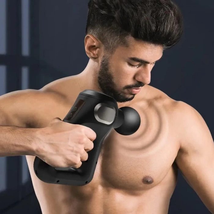 Gri LCD Sporcu Egzersiz Masaj Aleti 8 Başlıklı KH-750 (5365)