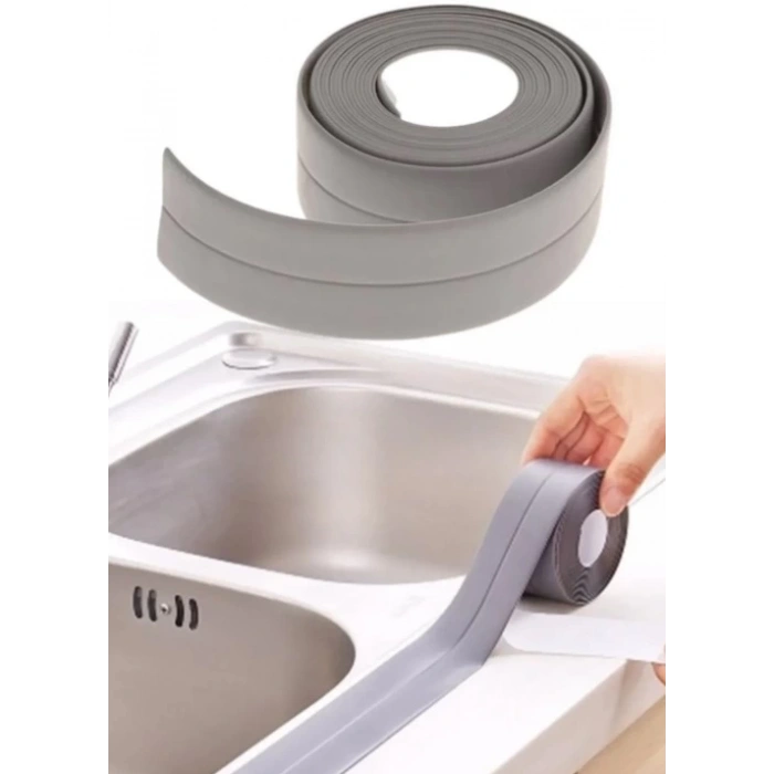 GRİ Su Sızdırmaz Lavabo Kenar Bandı (KUTUSUZ) (3.2m) (5365)