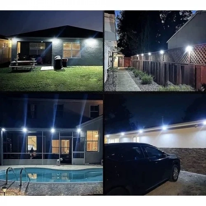 Güçlü 100 Led Dış Mekan Solar Lamba 270°