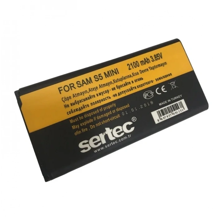 Güçlü Batarya 2100 Mah Galaxy S5 Mini Uyumlu