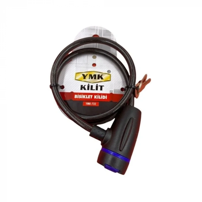 Güçlü Çelik Halat Bisiklet Kilidi 65 Cm 8 Mm