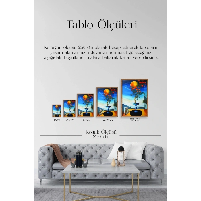 Gül Ahşap Çerçeveli Tablo 50 x 70