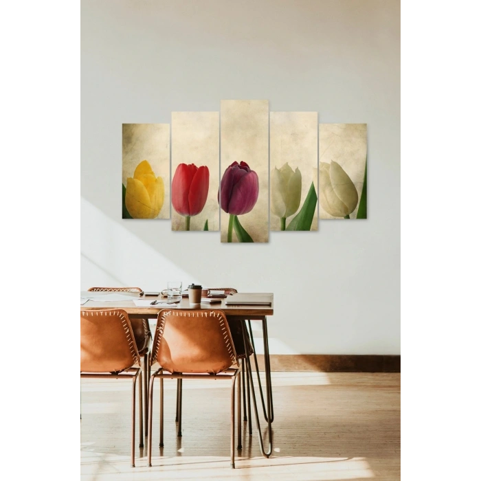 Güller 5 Parçalı Mdf Tablo 60 x 100