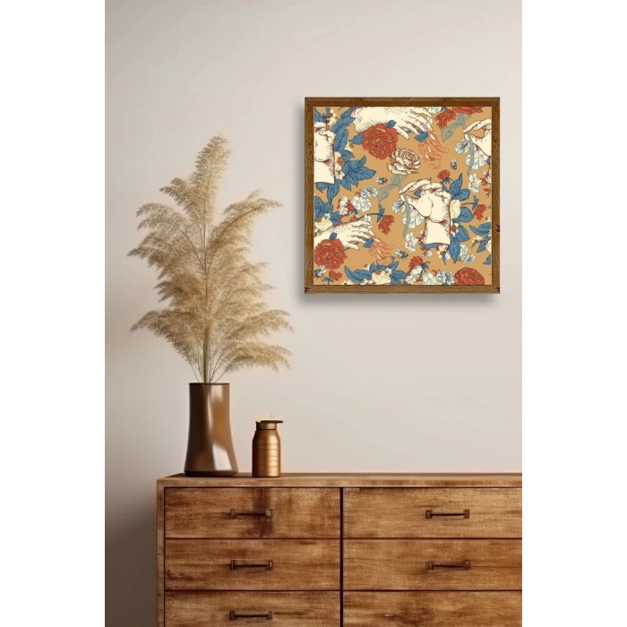 Güller Ahşap Çerçeveli Tablo 50 x 50