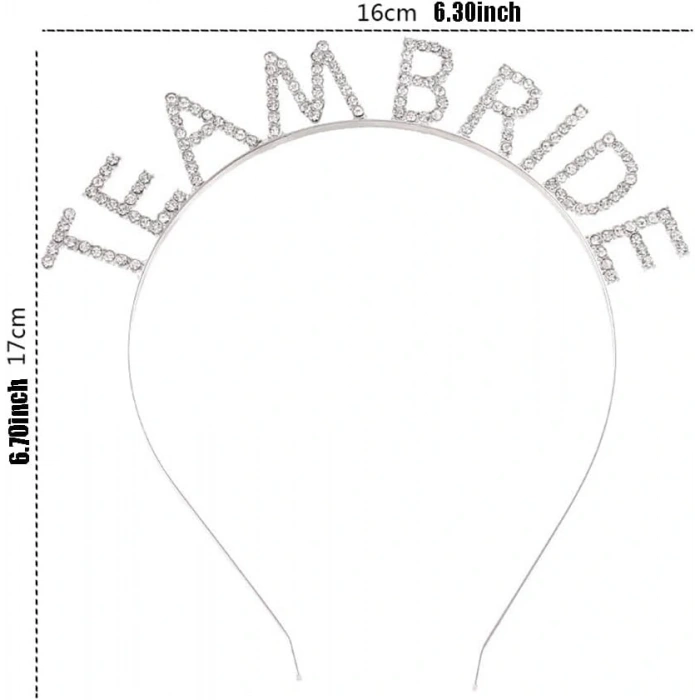 Silver-plated Crystal Stone Team Bride Crown