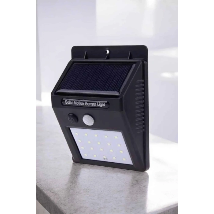 Güneş Enerjili Sensörlü Lamba 20 Led Duvar