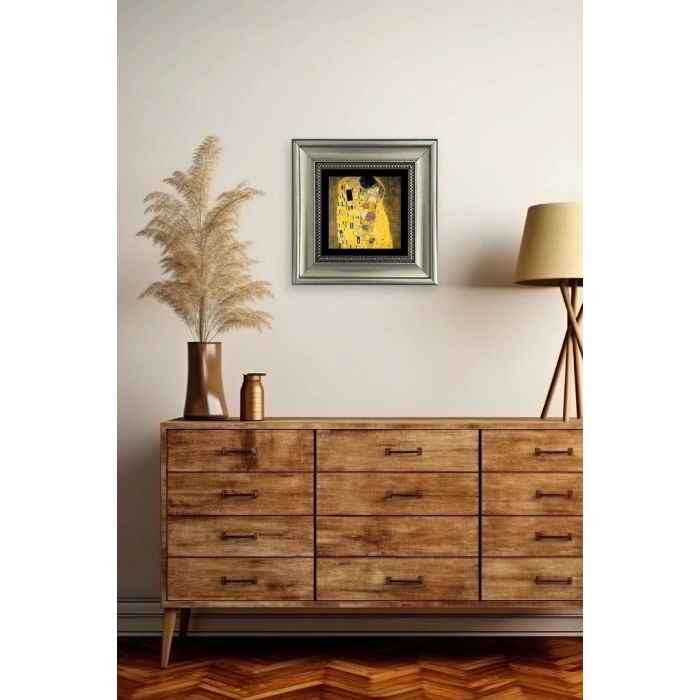 Gustav Klimpt Çerçeveli Taş Tablo 20 cm