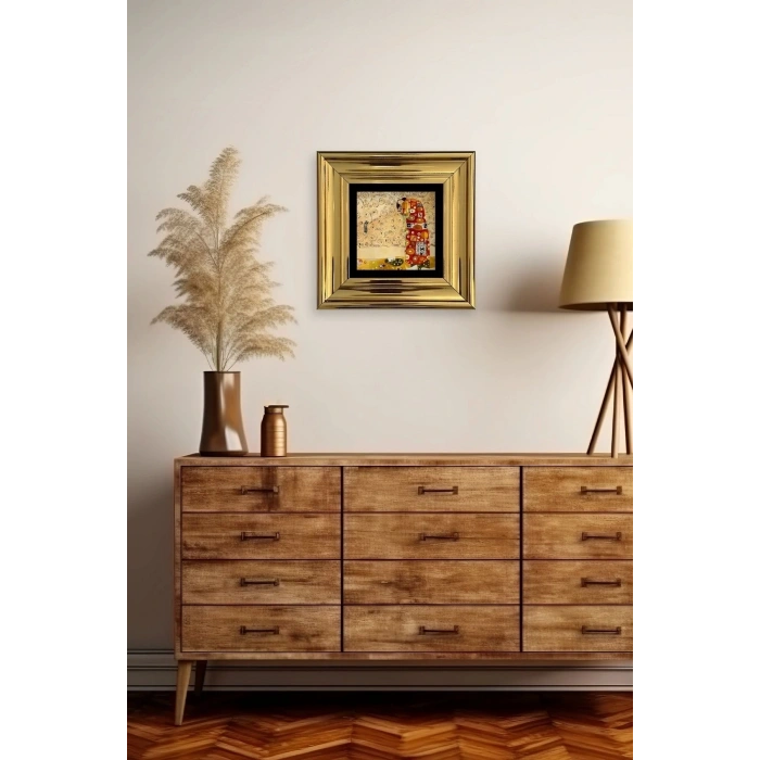 Gustav Klimpt Çerçeveli Taş Tablo 20 cm