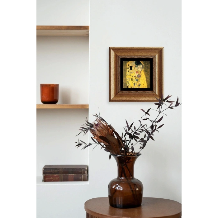 Gustav Klimpt Çerçeveli Taş Tablo 20 cm