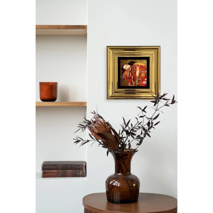 Gustav Klimpt Çerçeveli Taş Tablo 20 cm