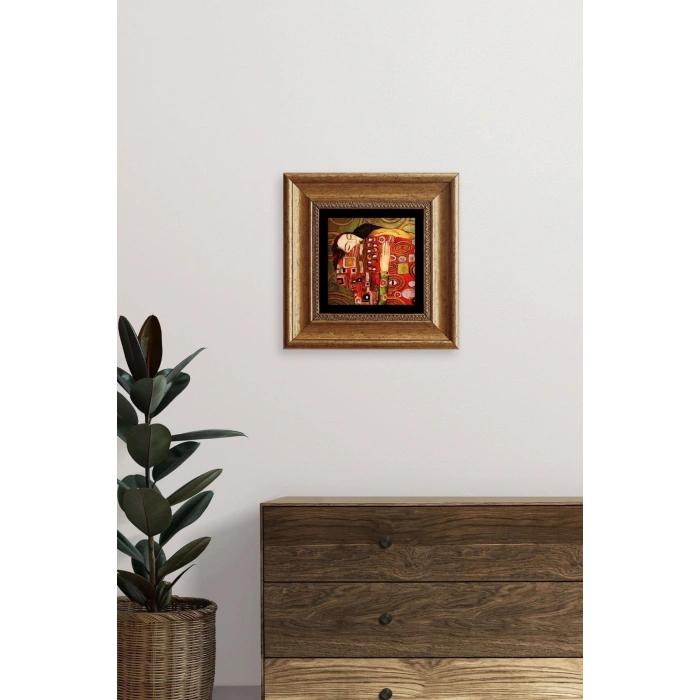 Gustav Klimpt Çerçeveli Taş Tablo 20 cm