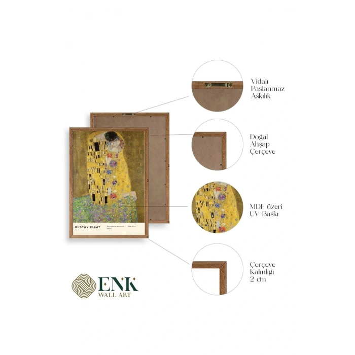 Gustav Klimt Ahşap Çerçeveli Tablo 17 x 23