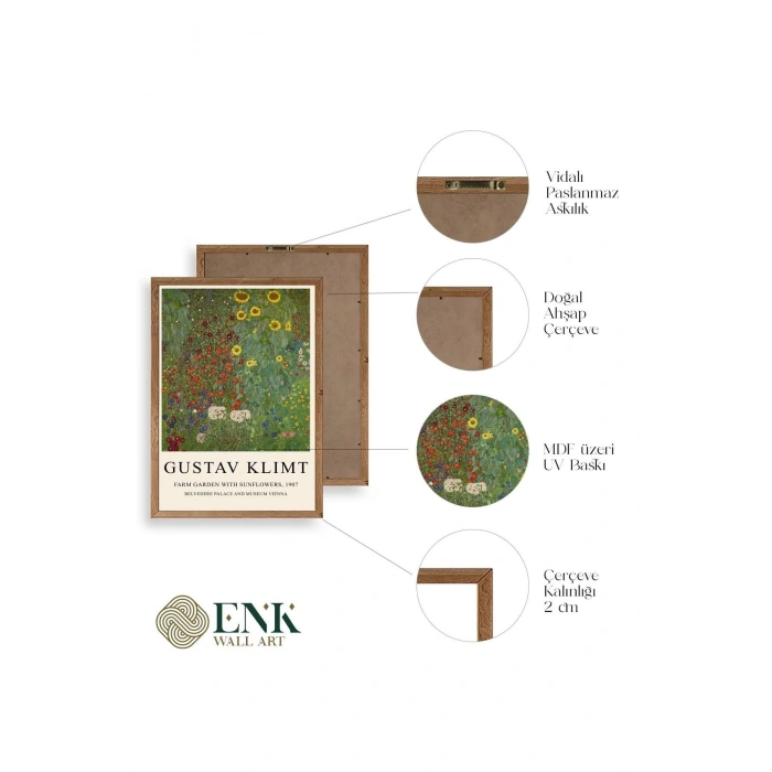 Gustav Klimt Ahşap Çerçeveli Tablo 23 x 30