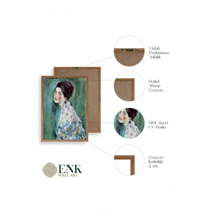 Gustav Klimt Ahşap Çerçeveli Tablo 23 x 30