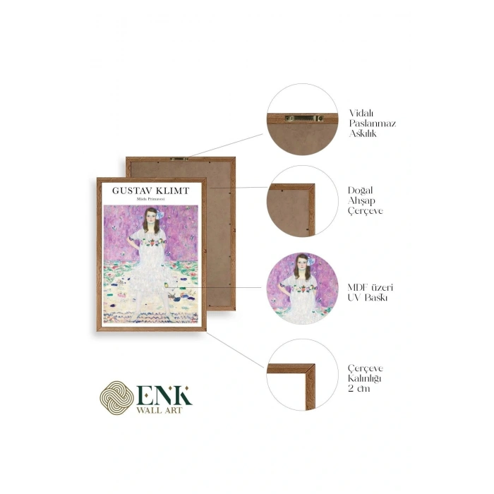 Gustav Klimt Ahşap Çerçeveli Tablo 50 x 70