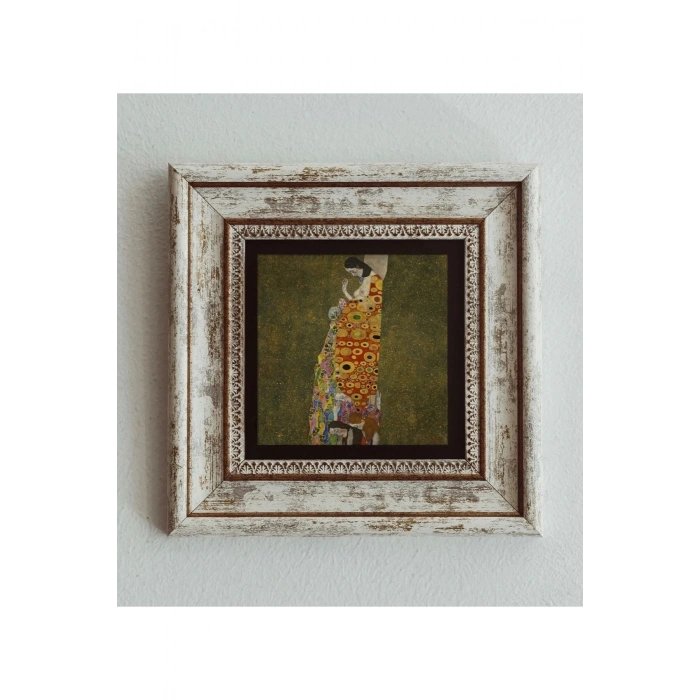 Gustav Klimt Çerçeveli Taş Tablo , Çerçeveli Taş Duvar Dekoru 20 cm