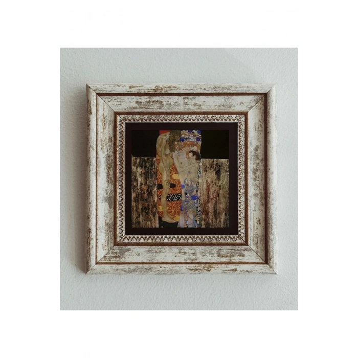 Gustav Klimt Çerçeveli Taş Tablo , Çerçeveli Taş Duvar Dekoru 20 cm