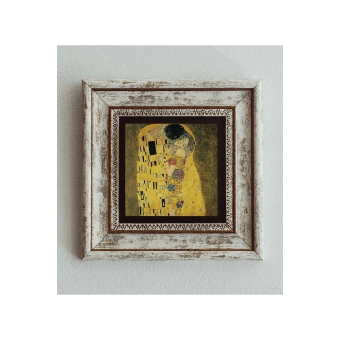Gustav Klimt Çerçeveli Taş Tablo , Çerçeveli Taş Duvar Dekoru 20 cm