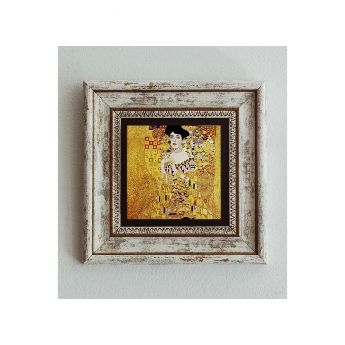 Gustav Klimt Çerçeveli Taş Tablo , Çerçeveli Taş Duvar Dekoru 20 cm