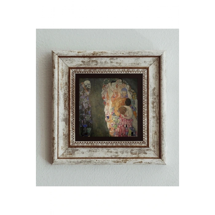 Gustav Klimt Çerçeveli Taş Tablo , Çerçeveli Taş Duvar Dekoru 20 cm