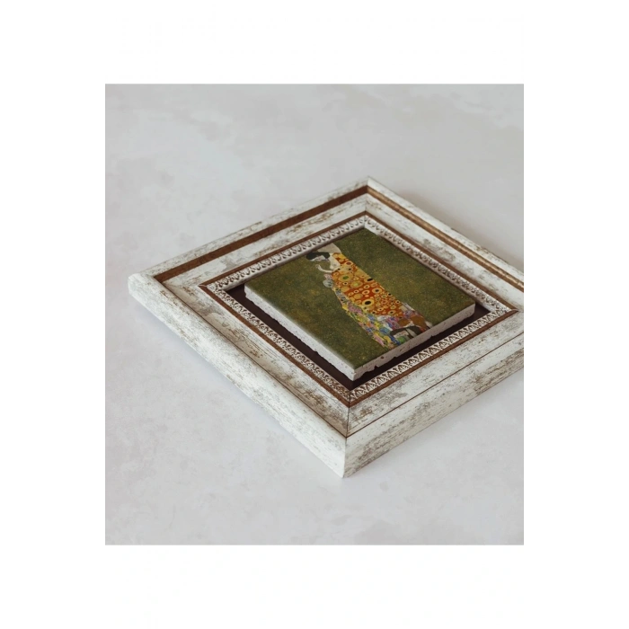 Gustav Klimt Çerçeveli Taş Tablo , Çerçeveli Taş Duvar Dekoru 20 cm