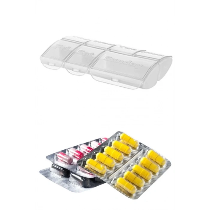 Haftalık 7 Bölmeli İlaç Saklama ve Hatırlatma Kutusu (5365)