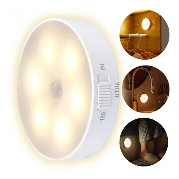 Hareket Sensörü Dolap Altı Aydınlatması USB Şarj Edilebilir LED (5365)