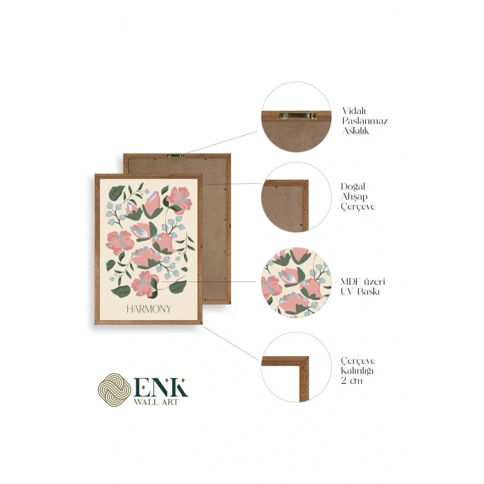 Harmony Ahşap Çerçeveli Tablo 17 x 23
