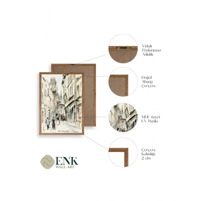 Harmony Üçlü Ahşap Çerçeveli Tablo 23 x 30