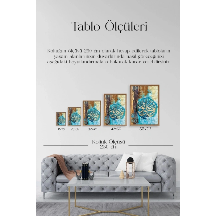 Hat Yazısı Ahşap Çerçeveli Tablo 30 x 42