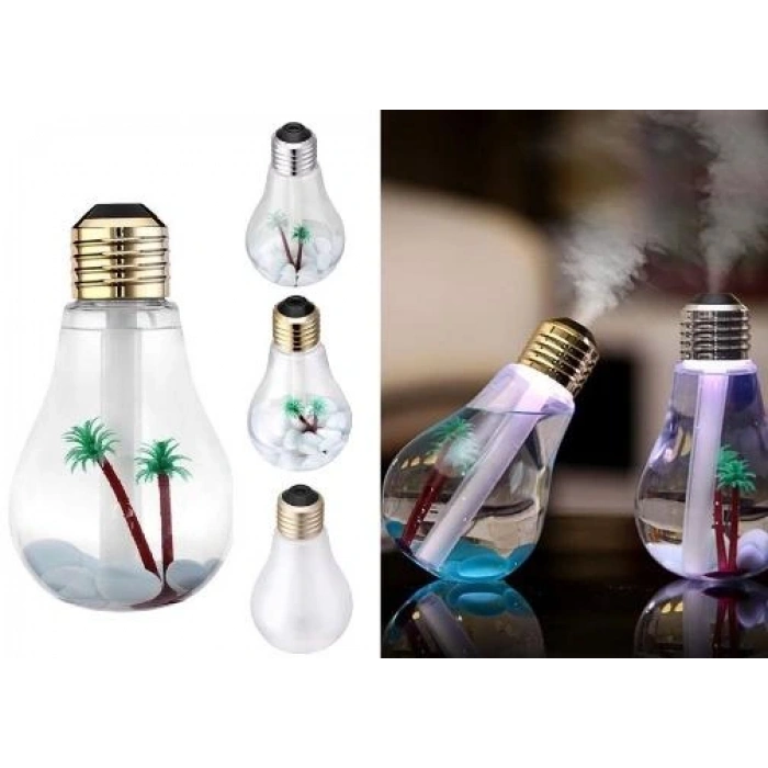 Air Humidifier with Bulb Appearance and Steam Machine with a 400 ml Reservoir. (5365)