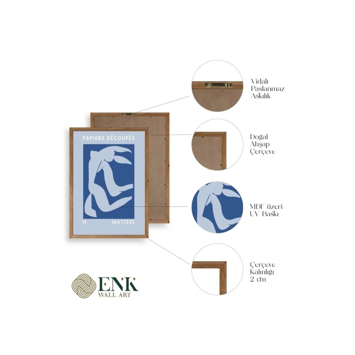 Henri Matisse Ahşap Çerçeveli Tablo 17 x 23