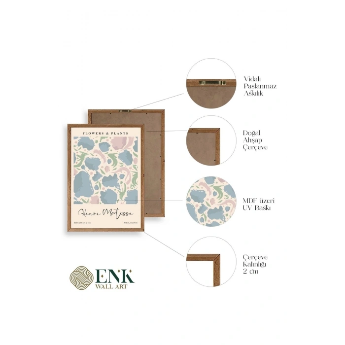 Henri Matisse Ahşap Çerçeveli Tablo 23 x 30