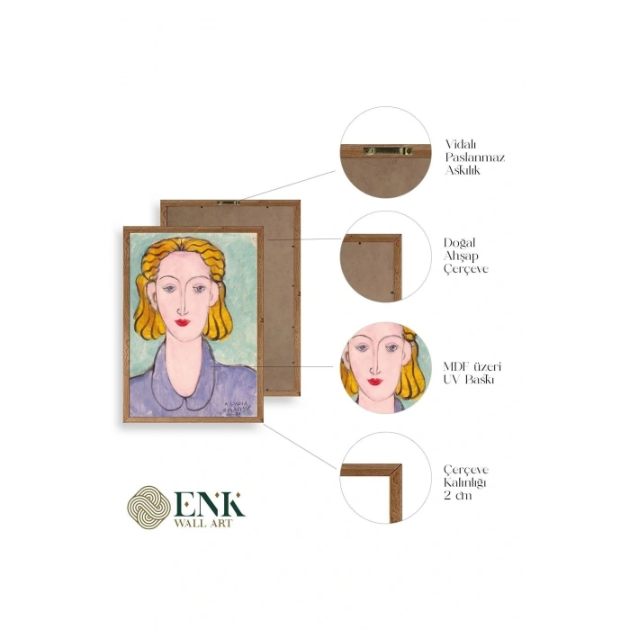 Henri Matisse Ahşap Çerçeveli Tablo 23 x 30