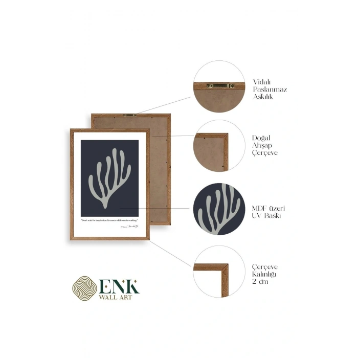 Henri Matisse Ahşap Çerçeveli Tablo 50 x 70