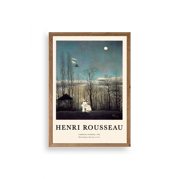 Henri Rousseau Ahşap Çerçeveli Tablo 17 x 23