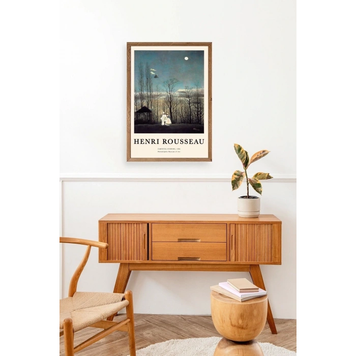 Henri Rousseau Ahşap Çerçeveli Tablo 50 x 70